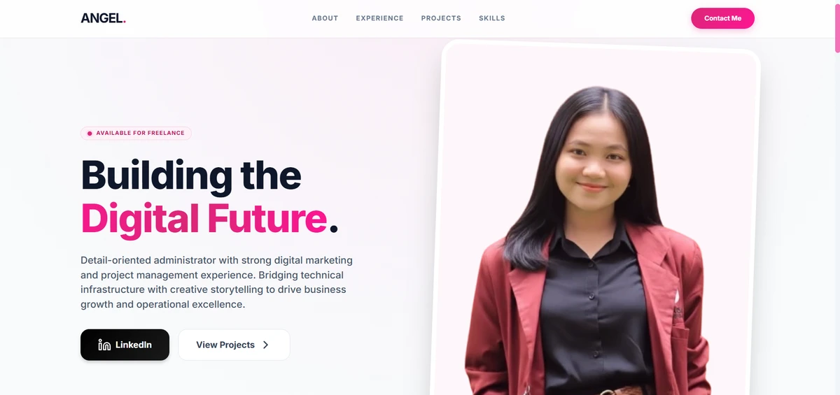 Angel Syahrini - Portfolio Website